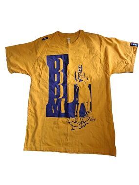 UNK LOS ANGELES LAKERS NBA basketball tshirt yellow purple short sleeve Tee men
